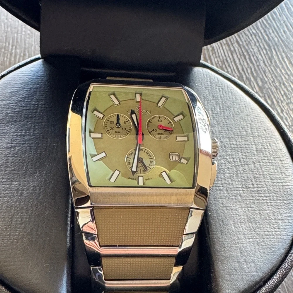 Croton Men's Olive and Silver Watch - Picture 3 of 6